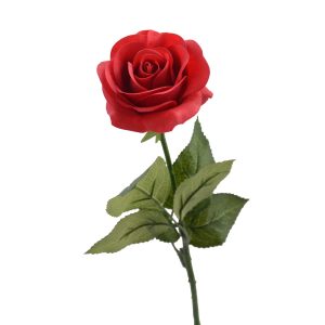LG LOUIS GARDEN Red Rose Artificial Flowers, 1Pc 17" Single Red Rose for Valentine's Mother's Day Home Decor Centerpieces Party Wedding Anniversary Decorations