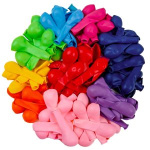 PartyWoo Assorted Colors Rainbow Balloons 100pcs Multicolor Colorful Color