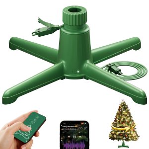 Musical 360° Rotating Christmas Tree Stand, Fits 9ft, 120 lb, 1.25–2" Poles