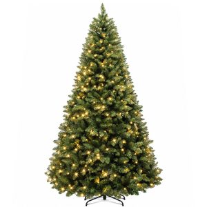 Hykolity 7 ft Prelit Artificial Christmas Tree with 300 Warm White LEDs
