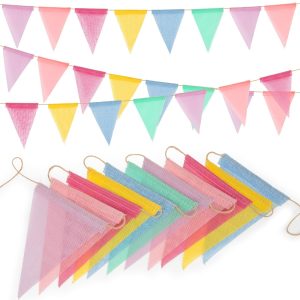 MAQIHAN 52.5 Ft Colorful Pennant Banner Flags - Multicolor Triangle Bunting