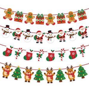 Actilize Christmas Party Decorations - 4 Packs Christmas Banner, 8.9 Ft