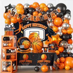 Fexivo 241Pcs Basketball Party Decorations, All-in-One Set for 20 Guests
