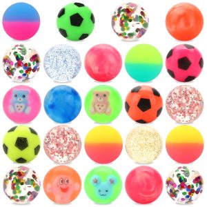 24pcs Bouncy Balls for Kids 3-5 4-8 8-12 Party Goodie Bag Stuffers Gifts