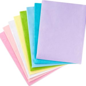 Hallmark Bulk Tissue Paper for Gift Bags, 120 Sheets (Pastel, 8 Colors)