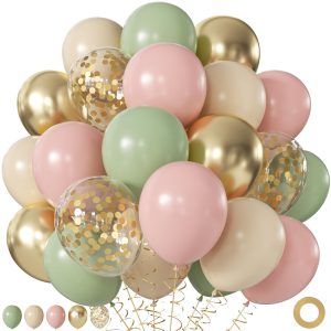 Sage Green Balloons for Boho Baby Shower Fairy Birthday Party Decorations