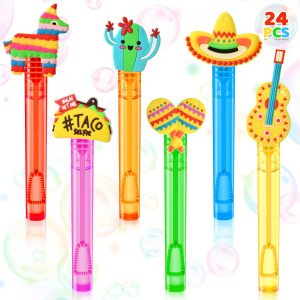 Winrayk Cinco de Mayo Party Favors, 24Pcs Fiesta Mexican Mini Bubble Wands for…