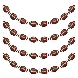 4PC - Football Party Decorations - Football Banner - Football Hanging Decorations Decor for Themed Birthday Party Bowl Game Fans Home Garland Supplies Flag