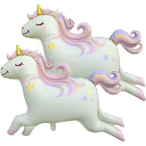 Rainbow Unicorn Balloons Unicorn Party Decorations(2Pcs)