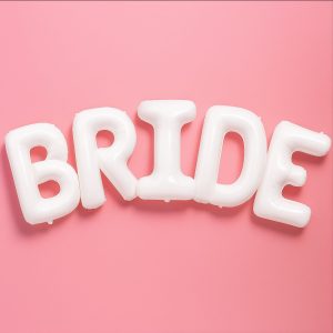 KatchOn Bride Balloons White 40 Inch, Bachelorette Party Decorations
