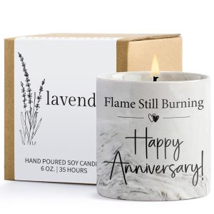 Anniversary Candle - Aniversario Gifts for Men, Women & Couples - Romantic Gifts for Him, Her - 6oz