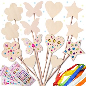 Princess Fairy Wands Craft Kit (14 PCS), Kid Birthday Party Supplies