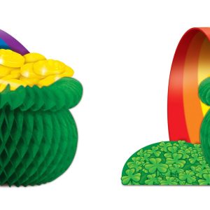 Beistle 2 Piece Pot O Gold Centerpieces St Patrick's Day Decorations Tableware