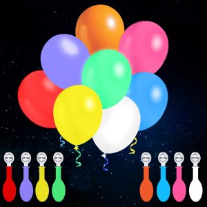 iFUNow Light Up Balloons, 32 Pack, 8 Colors, Flashing LED Balloons