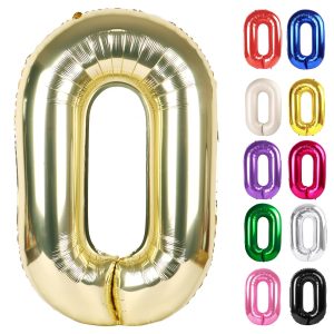 Champagne Gold Number 6 Balloon 40 Inch - 6th Balloon Number Decorations