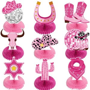Western Cowgirl Party Decorations Let's Go Girls Cowgirl Bachelorette Party Decorations Cowgirl Honeycomb Centerpieces for Last Disco Bachelorette Party Cowgirl Birthday Western Rodeo Party Supplies