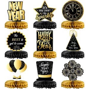 KatchOn New Years Centerpieces for Tables, Pack of 9