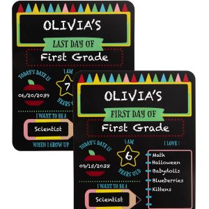 Pearhead First and Last Day of School Reversible Chalkboard, Photo Prop