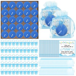 Ctosree 50 Sets Baby Shower Favors for Guests Include Cute Baby Pacifier, Tea…