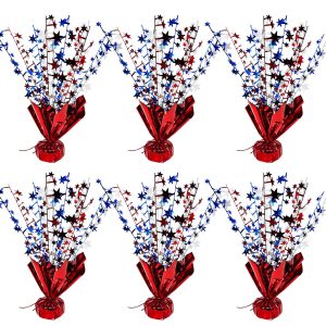 FUBININA Red White and Blue Table Decorations 4th of July Table Centerpiece