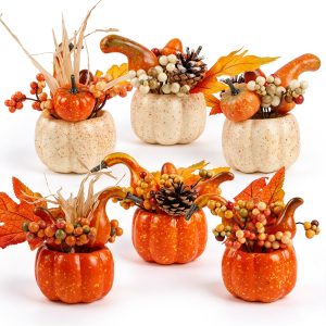 winemana Fall Decorations for Home Table Centerpiece Fake Pumpkin Decor