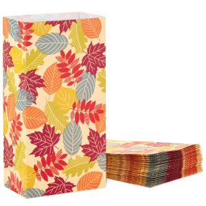 Hallmark Fall Party Favor Bags, 30-Pack (Autumn Leaves, Thanksgiving)