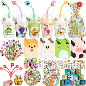 Birthday Goodie Bags for Kids, 24 Pack Return Gifts for Birthday with Cups