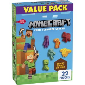 Minecraft Fruit Flavored Snacks, 17.6 oz, 22 Pouches