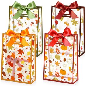 Capoda 24 Pcs Fall Gift Bags Bulk Autumn Party Favor Bags with Handles