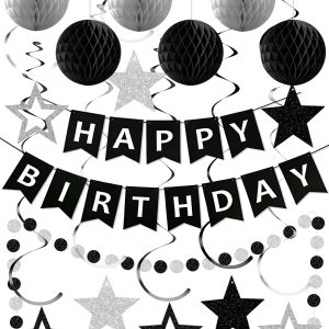 Happy Birthday Decorations, Party Decorations Banners for Men Boys