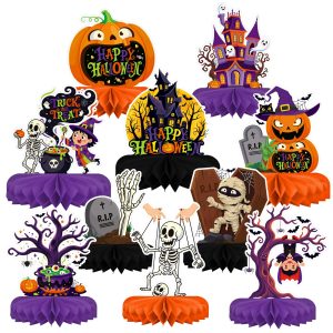Halloween Party Decorations , Halloween Party Supplies with Honeycomb Centerpieces and Table Toppers, Halloween…