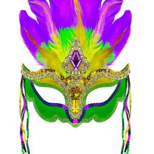 Wittocs Mardi Gras Mask with Feathers Women Feather Masquerade Masks Halloween Cosplay Costumes Venetian Party Halloween Costumes Party Favors