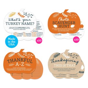 Big Dot of Happiness Happy Thanksgiving - Gamerific Bundle - 4 Party Games