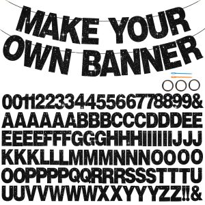 BEISHIDA 116 PCS A-Z DIY Letter Custom Banner Birthday Party Decor