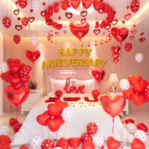Happy Anniversary Balloons for Anniversary Valentine's Day Decorations