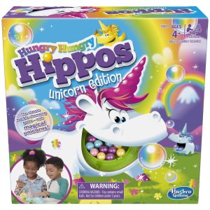 Hasbro Gaming Hungry Hippos Unicorn Edition Board Game (Amazon Exclusive)