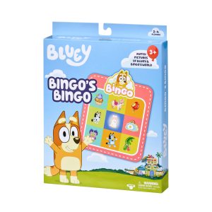 Moose Bingo’s Bingo Bluey Card Game, Kids Image Matching Card Game with 40 Cards, 48 Chips and 12 Scoring Chips, Interactive Fun Games for Kids of Ages 3+