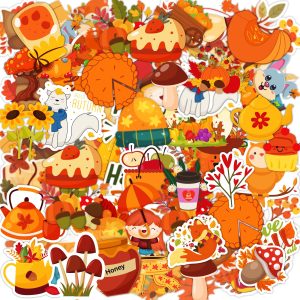 OHOME Fall Stickers | 100 PCS Thanksgiving Stickers for Kids - Vinyl Thanksgiving…