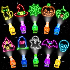 40 Pcs Halloween Party Favors Finger Lights for Kids, Halloween Light Up Bulk Glow in the Dark Halloween Treats Non Candy Goodie Bag Fillers Basket Stuffers Classroom Prizes Trick or Treat Gifts