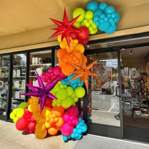 Mexican fiesta cinco de mayo independence Themed Balloon Garland Arch Kit 152 Pieces Hot Pink Red Yellow Orange Blue green Balloons for Cielito Lindo Birthday and Baby Shower Party Supplies Decoration
