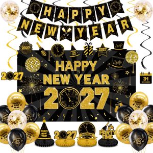 New Years Decorations 2027, 67 Pcs New Years Eve Party Supplies