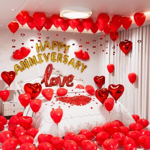 Adeyoo Anniversary Balloons Decorations, Happy Anniversary Banner Balloons