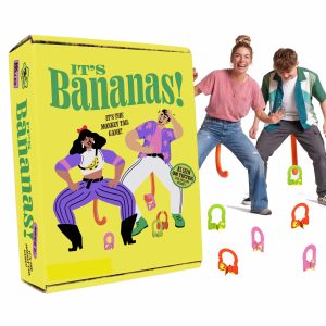 MCMILLER ENTERTAINMENT It's Bananas – The Hilarious Monkey Tail Party Game for Adults & Families | Funny White Elephant Game for Halloween, Thanksgiving, Christmas, New Years, Birthdays & Game Nights