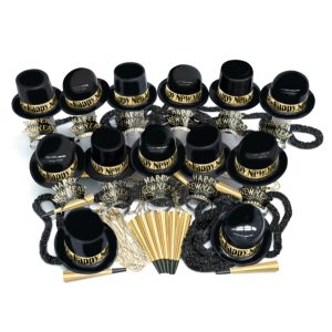 Crown Display New Years Eve Party Supplies 2027, 100 Foil Horns, 250 Pc