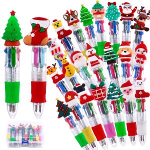 24PCS Christmas Multicolor Pens 4 Colors in 1 0.7mm Cute Gifts Pens