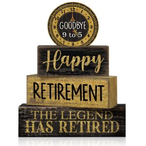 Moucuny 4 Pcs Retirement Party Decorations Happy Retirement Table Decor