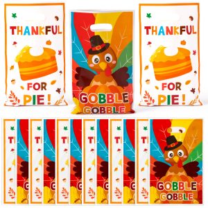 Haooryx Thanksgiving Day Turkey Favor Bags Gift Wrapping Decorations