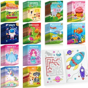 BenLouis Mini Coloring Books Bulk for Kids Ages 4-8-12 (24pcs Classic) | Party Favors for Kids, Small Activity…