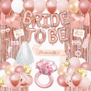 Amandir Rose Gold Bachelorette Party Decorations Supplies