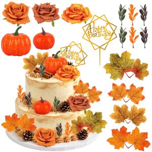 Fall Cake Toppers Thanksgiving Cupcake Toppers Fall Cake Decorations